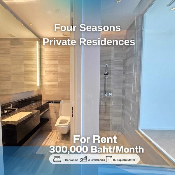 Four Seasons Private Residences, Bangkok, 300 Charoen Krung Road, Yan Nawa, Sathon, Bangkok, 2 Bedrooms, 117 sqm, Condo For Rent, by Land Riverline Real Estate, 11773011 - DDproperty.com