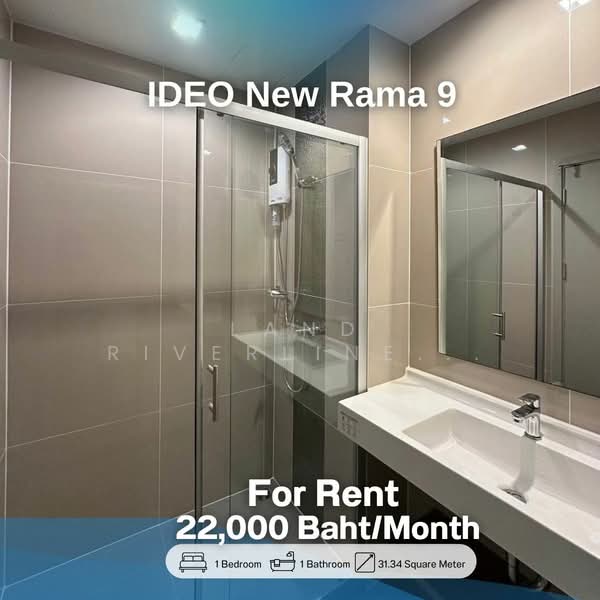 IDEO New Rama 9, Bangkok, 7 Ramkhamhaeng Road, Hua Mak, Bang Kapi, Bangkok, 1 Bedroom, 31 sqm, Condo For Rent, by Land Riverline Real Estate, 11773675 - DDproperty.com