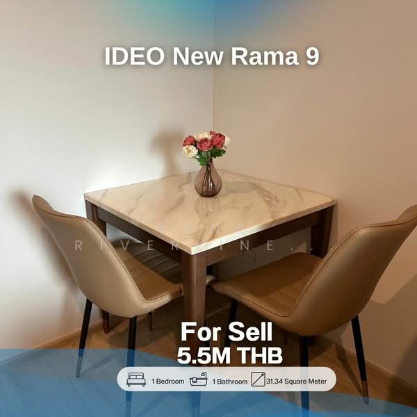 IDEO New Rama 9, Bangkok, 7 Ramkhamhaeng Road, Hua Mak, Bang Kapi, Bangkok, 1 Bedroom, 31 sqm, Condo For Sale, by Land Riverline Real Estate, 11773694 - DDproperty.com