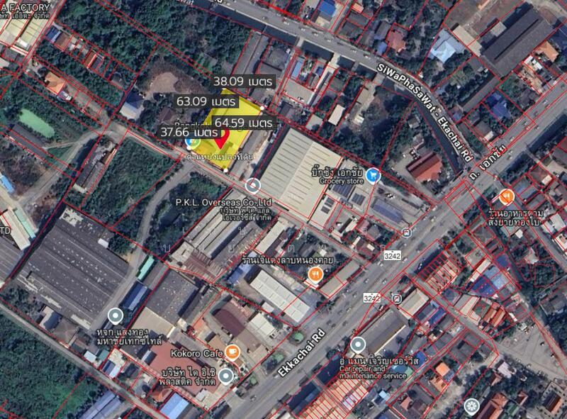 ขาย - ที่ดินพร้อมโฮมออฟฟิศ+โกดัง ซอย อาจารย์สันติคุณ, สมุทรสาคร