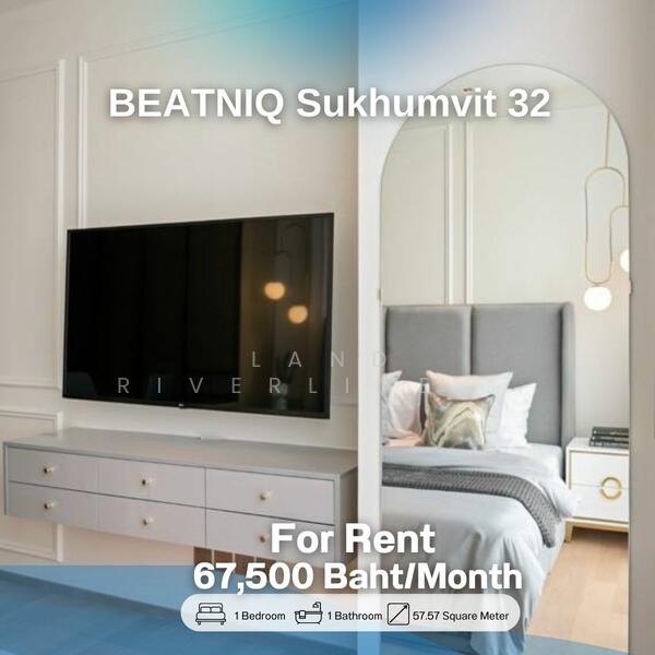 BEATNIQ Sukhumvit 32, Bangkok, Soi Sukhumvit 32, Sukhumvit Road, Khong Tan, Khlong Toei, Bangkok, 1 Bedroom, 58 sqm, Condo For Rent, by Land Riverline Real Estate, 11776127 - DDproperty.com