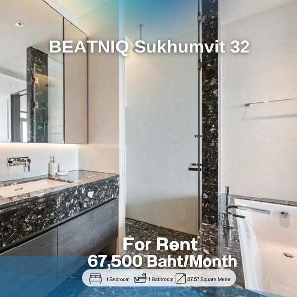 BEATNIQ Sukhumvit 32 : บีทนิค สุขุมวิท 32, กรุงเทพ, ซอยสุขุมวิท 32 ถนนสุขุมวิท, คลองตัน, คลองเตย, กรุงเทพ, 58 ตร.ม., คอนโด ให้เช่า, โดย Land Riverline Real Estate, 11776127 - DDproperty.com
