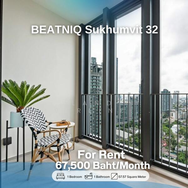BEATNIQ Sukhumvit 32, Bangkok, Soi Sukhumvit 32, Sukhumvit Road, Khong Tan, Khlong Toei, Bangkok, 1 Bedroom, 58 sqm, Condo For Rent, by Land Riverline Real Estate, 11776127 - DDproperty.com