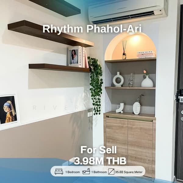 Rhythm Phahol-Ari, Bangkok, 1377 Phaholyothin Road, Samsen Nai, Phaya Thai, Bangkok, 1 Bedroom, 36 sqm, Condo For Sale, by Land Riverline Real Estate, 11776164 - DDproperty.com