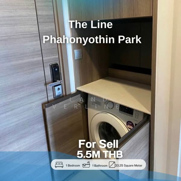 The Line Phahonyothin Park, Bangkok, 1090 Phahonyothin Road, Jom Phon, Chatuchak, Bangkok, 1 Bedroom, 33 sqm, Condo For Sale, by Land Riverline Real Estate, 11781859 - DDproperty.com