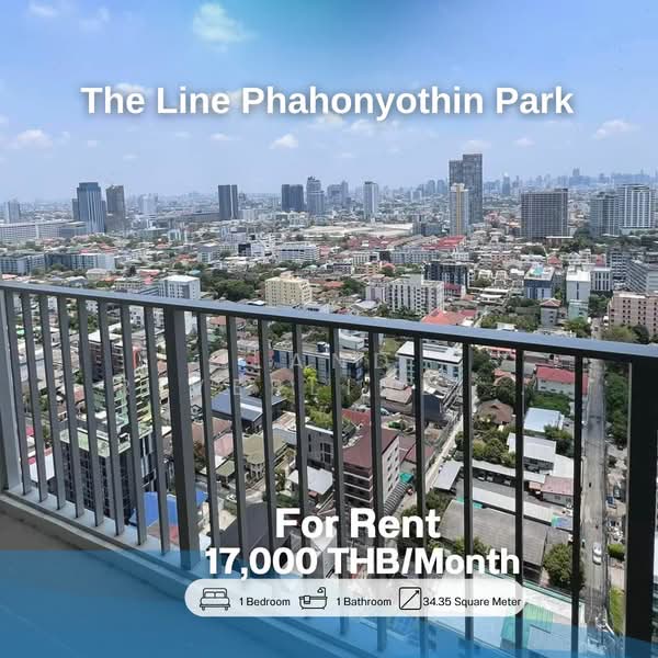 The Line Phahonyothin Park, Bangkok, 1090 Phahonyothin Road, Jom Phon, Chatuchak, Bangkok, 1 Bedroom, 34 sqm, Condo For Rent, by Land Riverline Real Estate, 11786413 - DDproperty.com