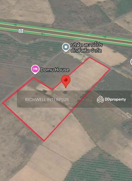 For Sale - Land for sale, Gateway Huasamrong, 25 rai, near four-lane road 331-300 meters,, Chachoengsao