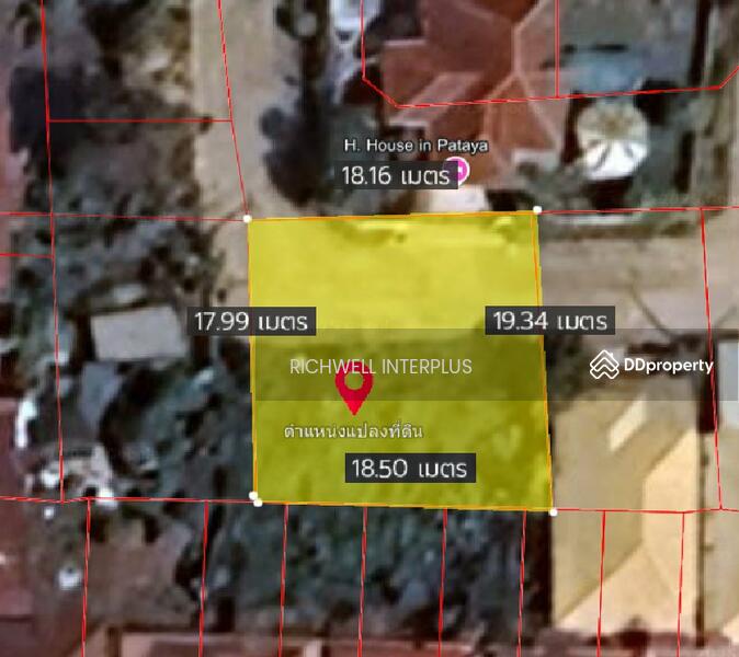 For Sale - Land for sale in South Pattaya, Nongprue, 88 sq m., Soi Tung Klom-Talman 1,, Chon Buri