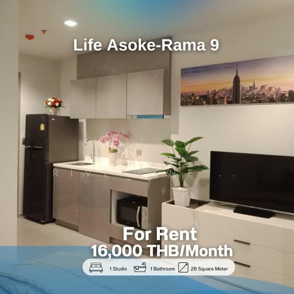 Life Asoke-Rama 9, Bangkok, 626 Asoke-Dindaeng Road, Makkasan, Ratchathewi, Bangkok, Studio, 26 sqm, Condo For Rent, by Land Riverline Real Estate, 11805572 - DDproperty.com