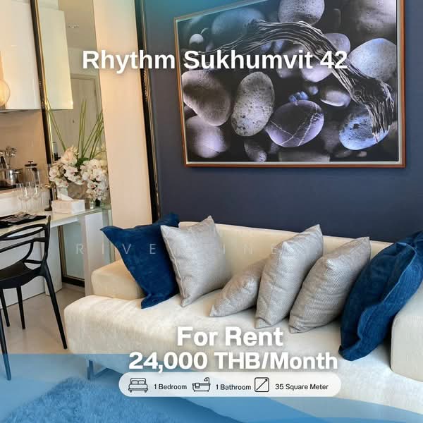 Rhythm Sukhumvit 42 : ริทึ่ม สุขุมวิท 42, กรุงเทพ, ซอยสุขุมวิท 42, พระโขนง, คลองเตย, กรุงเทพ, 35 ตร.ม., คอนโด ให้เช่า, โดย Land Riverline Real Estate, 11805752 - DDproperty.com