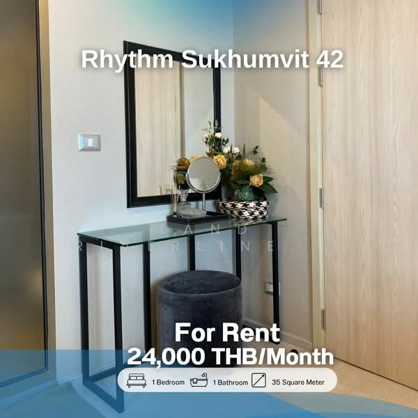 Rhythm Sukhumvit 42 : ริทึ่ม สุขุมวิท 42, กรุงเทพ, ซอยสุขุมวิท 42, พระโขนง, คลองเตย, กรุงเทพ, 35 ตร.ม., คอนโด ให้เช่า, โดย Land Riverline Real Estate, 11805752 - DDproperty.com