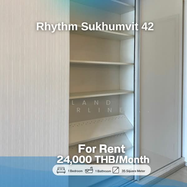 Rhythm Sukhumvit 42, Bangkok, Soi Sukhumvit 42, Sukhumvit Road, Phra Kanong, Khlong Toei, Bangkok, 1 Bedroom, 35 sqm, Condo For Rent, by Land Riverline Real Estate, 11805752 - DDproperty.com