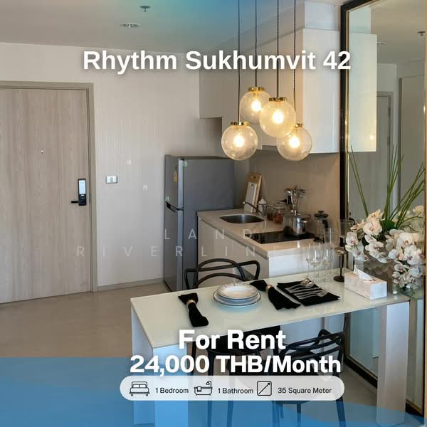 Rhythm Sukhumvit 42, Bangkok, Soi Sukhumvit 42, Sukhumvit Road, Phra Kanong, Khlong Toei, Bangkok, 1 Bedroom, 35 sqm, Condo For Rent, by Land Riverline Real Estate, 11805752 - DDproperty.com