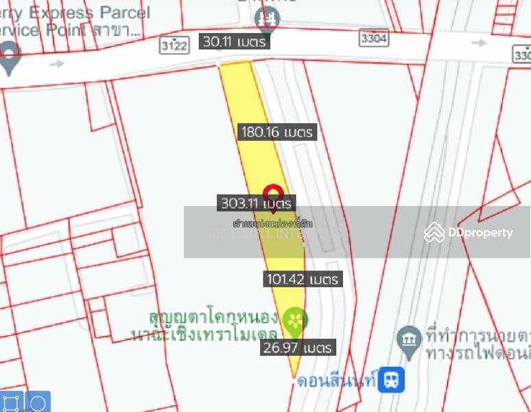 For Sale - Land for sale in Nong Bua, 5 rai, on Road 3122, near Ban Pho Hospital, 2.3 km.,, Chachoengsao