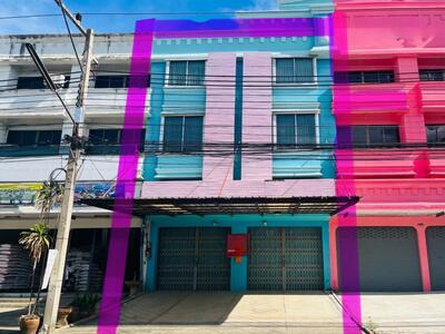 ขาย - อาคารพาณิชย์ 3 ชั้น แยกมิราเคิลออฟไลฟ์ ถนนแสงชูโต ถนนบ้านโป่ง-กาญจนบุรี ถ.แสงชูโต ท่าม่, กาญจนบุรี