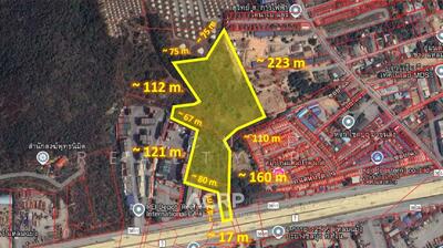 ขาย - ขายที่ดินติดถนนทางหลวง 3611 ศรีราชา ชลบุรี ใกล้ท่าเรือแหลมฉบัง 25-0-2 ไร่, ชลบุรี