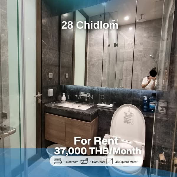 28 Chidlom, Bangkok, 28 Chit Lom Alley, Lumphini, Pathum Wan, Bangkok, 1 Bedroom, 48 sqm, Condo For Rent, by Land Riverline Real Estate, 11819327 - DDproperty.com