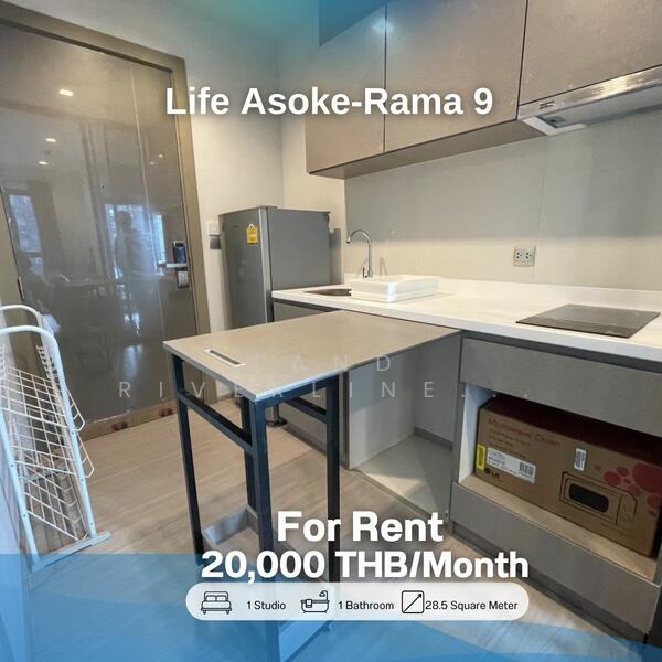Life Asoke-Rama 9, Bangkok, 626 Asoke-Dindaeng Road, Makkasan, Ratchathewi, Bangkok, Studio, 29 sqm, Condo For Rent, by Land Riverline Real Estate, 11820850 - DDproperty.com