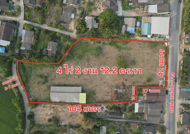 For Sale - ทำเลค้าขายได้ตลอด! แปลงใหญ่สุดท้ายติดถนนแม่จัน-ฝาง ตำบลแม่สาว!! ขายที่ดิน 4-2-12.2 ไร่, Chiang Mai