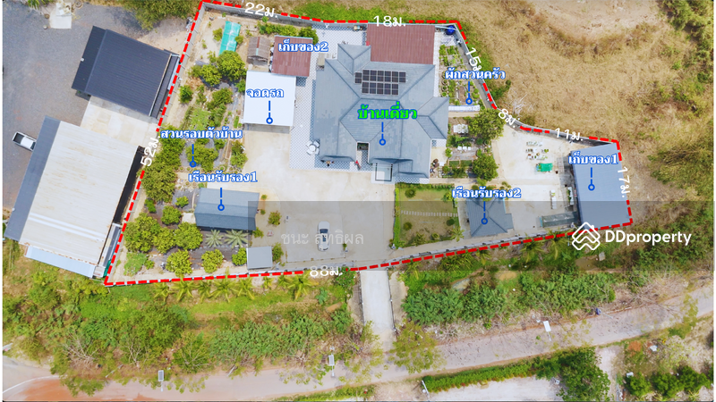 For Sale - Large single-family house, garden style, Pak Phli District, Nakhon Nayok Province, Nakhon Nayok