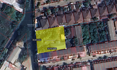 ขาย - ที่ดินซอยนวมินทร์163 ถนนนวมินทร์-รามอินทรา เนื้อที่ 400 ตารางวา (ใกล้โรงเรียนนวมินทราชูทิศ), กรุงเทพ