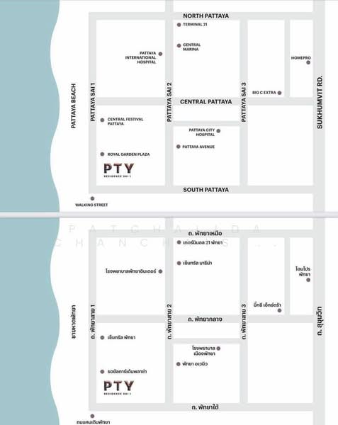 PTY Residence Sai 1 : พีทีวาย เรสซิเดนซ์ สาย 1, ชลบุรี, หนองปรือ, บางละมุง, ชลบุรี, 60 ตร.ม., คอนโด ขาย, โดย Patchalida Chanchaisiriwet, 11842148 - DDproperty.com