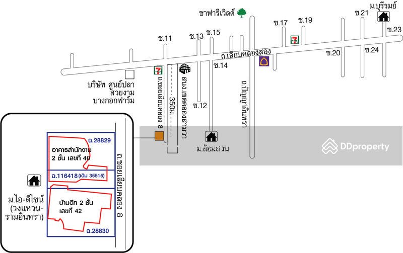 ขาย - อาคารสำนักงาน ซอยเลียบคลองสอง 8, กรุงเทพ