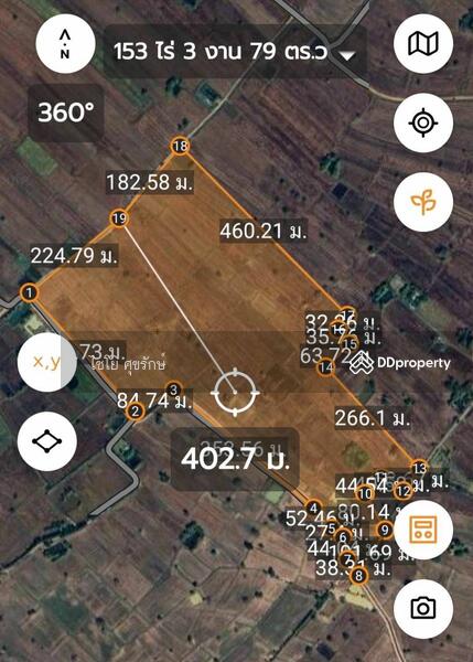 For Sale - Land for sale, empty land, rice field next to Wat Prachasamnuk, connecting to Buriram Province, 152, Buri Ram