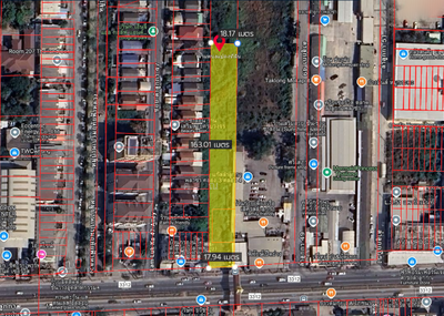 ขาย - ที่ดินติดตลาดลำลูกกาพลาซ่า ถนนลำลูกกา เนื้อที่ 1 ไร่ 3 งาน 86.7 ตารางวา (ทำเลดี น่าลงทุน), ปทุมธานี