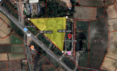 ขาย - ขายที่ดินเปล่า ติดถนนใหญ่ - ทำเลทอง เห็นเด่นชัด ต.หัวงัว อ.ยางตลาด จ.กาฬสินธุ์ ติดสี่แยกไฟแดง, กาฬสินธุ์