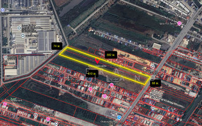 ขาย - ขาย ที่ดิน ติดถนนฉลองกรุง 24 ไร่ 3 งาน 64 ตรว, กรุงเทพ