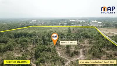 ขาย - ขายที่ดิน แปลงใหญ่ ริมถนนสุขุมวิท เมืองจันทร์ 694 ไร่, จันทบุรี
