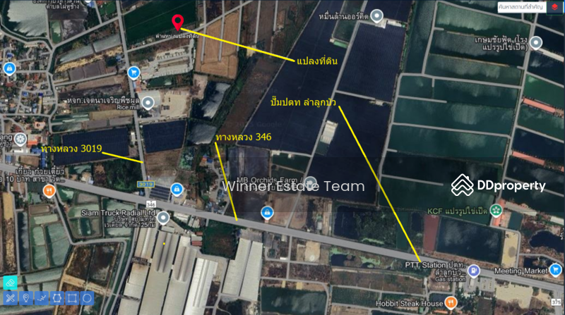 For Sale - Vacant Land 1 Rai 86 Square Wah in Phai Hu Chang Subdistrict, Bang Lane District, Nakhon Pathom, Nakhon Pathom