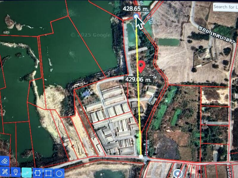 For Sale - ห้ามเลื่อนผ่าน ที่ดินติดถนนแปลงใหญ่!!ขายที่ดินสีเหลือง 34 ไร่ ติดถนนเทศบาล 3 หนองตำลึง ชลบุรี, Chon Buri (Pattaya)