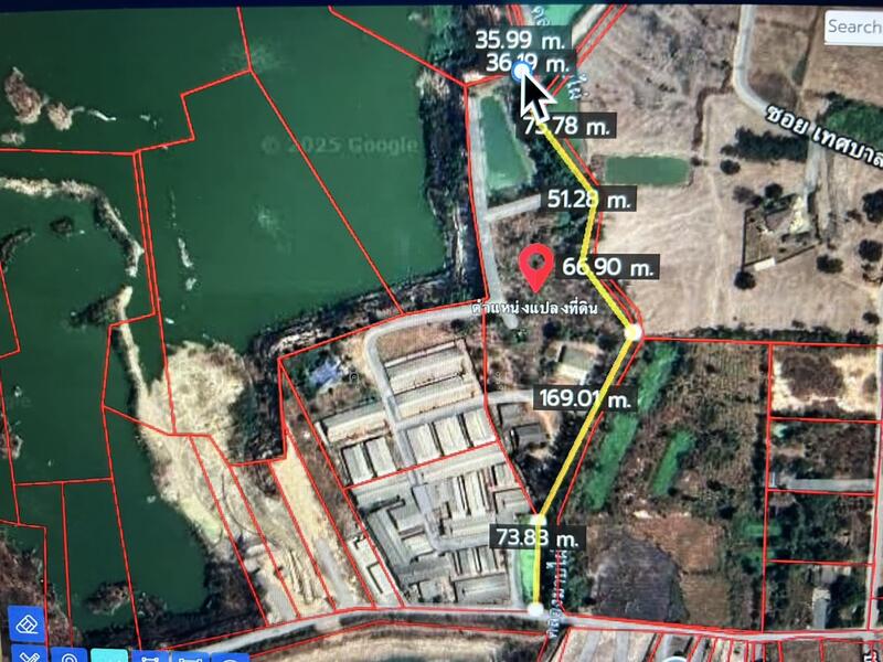 For Sale - ห้ามเลื่อนผ่าน ที่ดินติดถนนแปลงใหญ่!!ขายที่ดินสีเหลือง 34 ไร่ ติดถนนเทศบาล 3 หนองตำลึง ชลบุรี, Chon Buri (Pattaya)