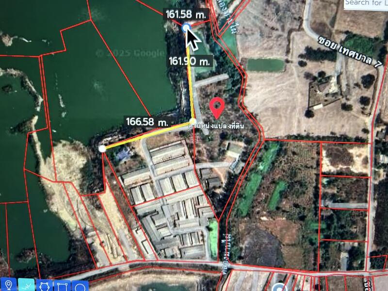 For Sale - ห้ามเลื่อนผ่าน ที่ดินติดถนนแปลงใหญ่!!ขายที่ดินสีเหลือง 34 ไร่ ติดถนนเทศบาล 3 หนองตำลึง ชลบุรี, Chon Buri (Pattaya)