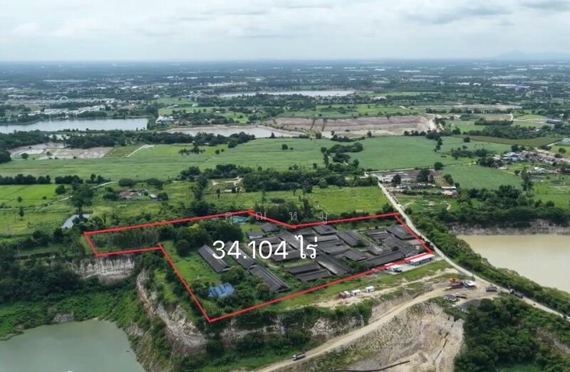 For Sale - ที่ดินติดถนนแปลงใหญ่!!ขายที่ดินสีเหลือง 34 ไร่ ติดถนนเทศบาล 3 หนองตำลึง ชลบุรี ทำเลศักยภาพ, Chon Buri (Pattaya)