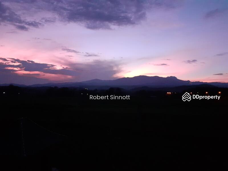 sunset over Doi Chang from the land