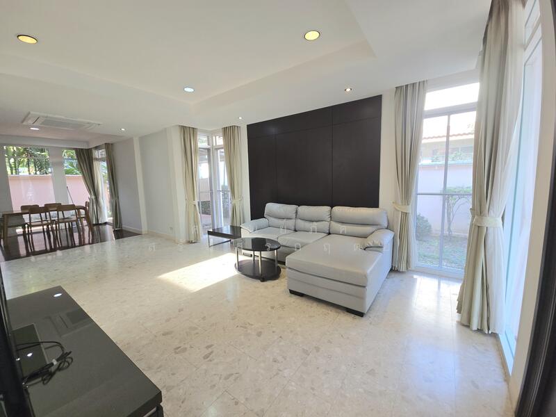 For Rent - detached house, Bangkok Villa Village, for rent 40,000 -/month, area 63 sq m., Praditmanutham Road,, Bangkok