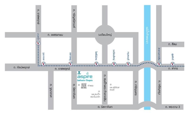 Aspire Sathorn-Thapra, Bangkok, 359 Ratchaphruek Road, Bukkalo, Thon Buri, Bangkok, 1 Bedroom, 30 sqm, Condo For Rent, by wirattanun leemakul Mew, 4567574 - DDproperty.com