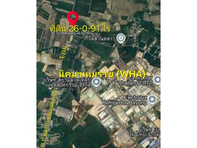 ขาย - ขายที่ดินบ้านค่าย ระยอง ใกล้ WHA, ระยอง