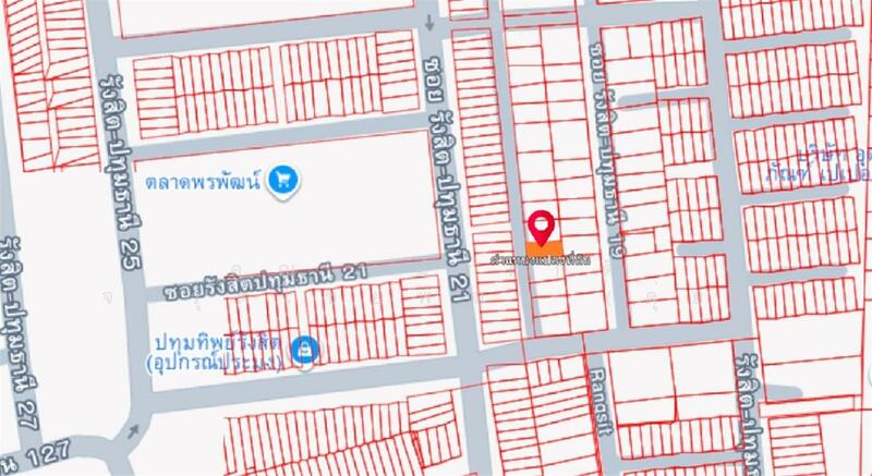 ขาย - ที่ดิน + สิ่งปลูกสร้าง 22.4 ตร.ว. ซอยรังสิต-ปทุมธานี21 (ชุมชนรักษ์สันติพัฒนา, ปทุมธานี