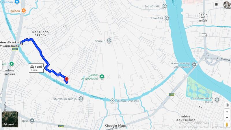 ให้เช่า - ที่ดิน ติดคลองอ้อมนนท์ แม่น้ำเจ้าพระยา เมืองนนทบุรี, นนทบุรี
