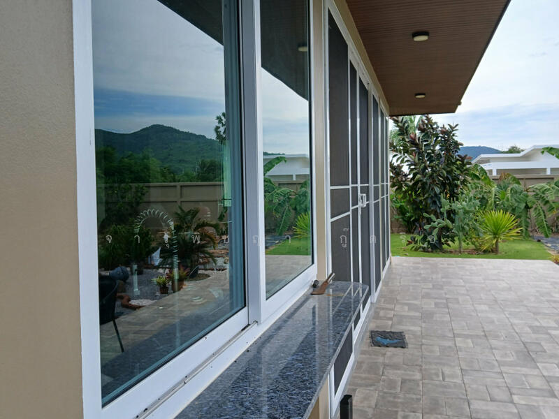 Outside back screened in porch