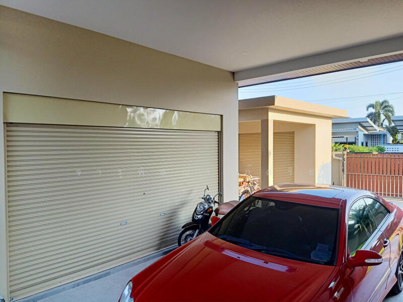 Garage with tool rooms