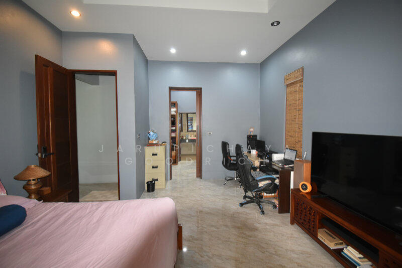 Master bedroom with office area