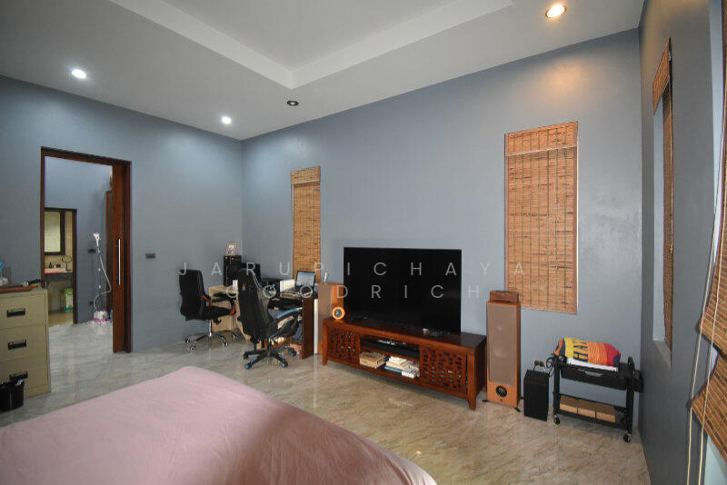 Master bedroom with office area