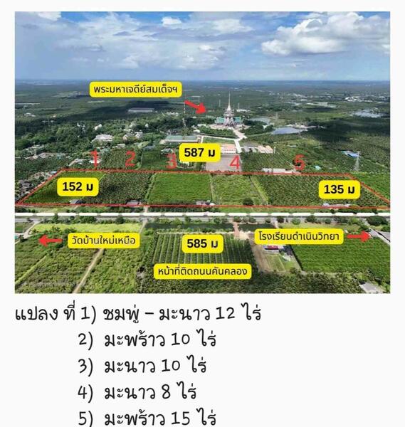 ขาย - ขายที่ดินสวน ทำเลดีมาก ติดหลังวัดหลวงพ่อสด –ด้านหน้าติดถนนคลองชลประทาน ดำเนินสะดวก จังหวัดราชบุรี, ราชบุรี