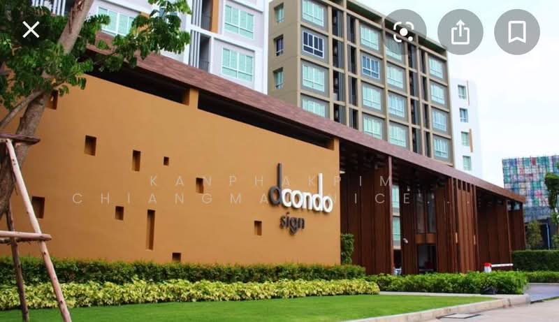 Dcondo Sign, Chiang Mai, Hwy Chiang Mai-Lampang Frontage Road, Fa Ham, Muang Chiang Mai, Chiang Mai, 2 Bedrooms, 60 sqm, Condo For Rent, by Kanphakpim Chiangmai Nice Home, 500032241 - DDproperty.com