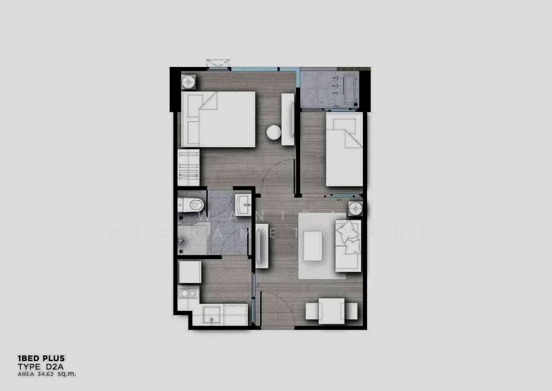Modiz Ratchada 32, Bangkok, Soi Ratchadapisek 32 Yak 2, Chan Kasem, Chatuchak, Bangkok, 1 Bedroom, 35 sqm, Condo For Sale, by Wanida Dechametarkul, 500038818 - DDproperty.com